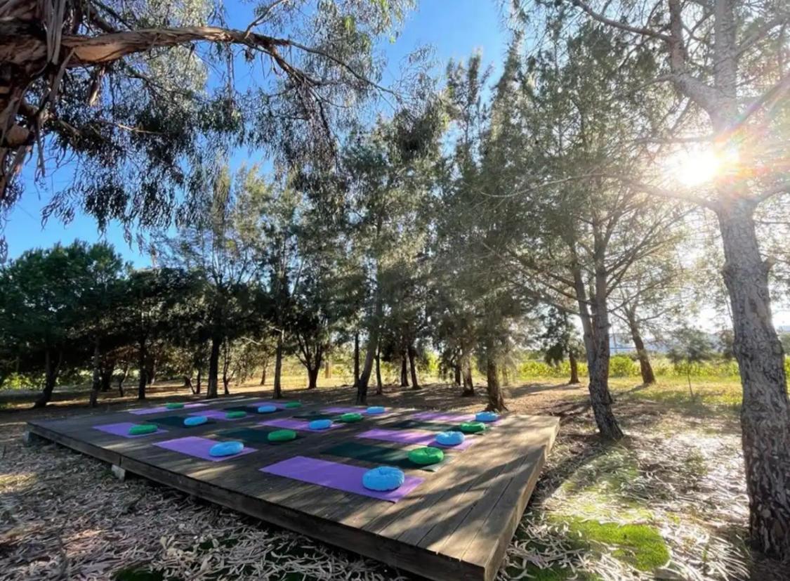Glamping On Organic Yoga Farm With Natural Swimming Pool Near Beach Moncarapacho Dış mekan fotoğraf